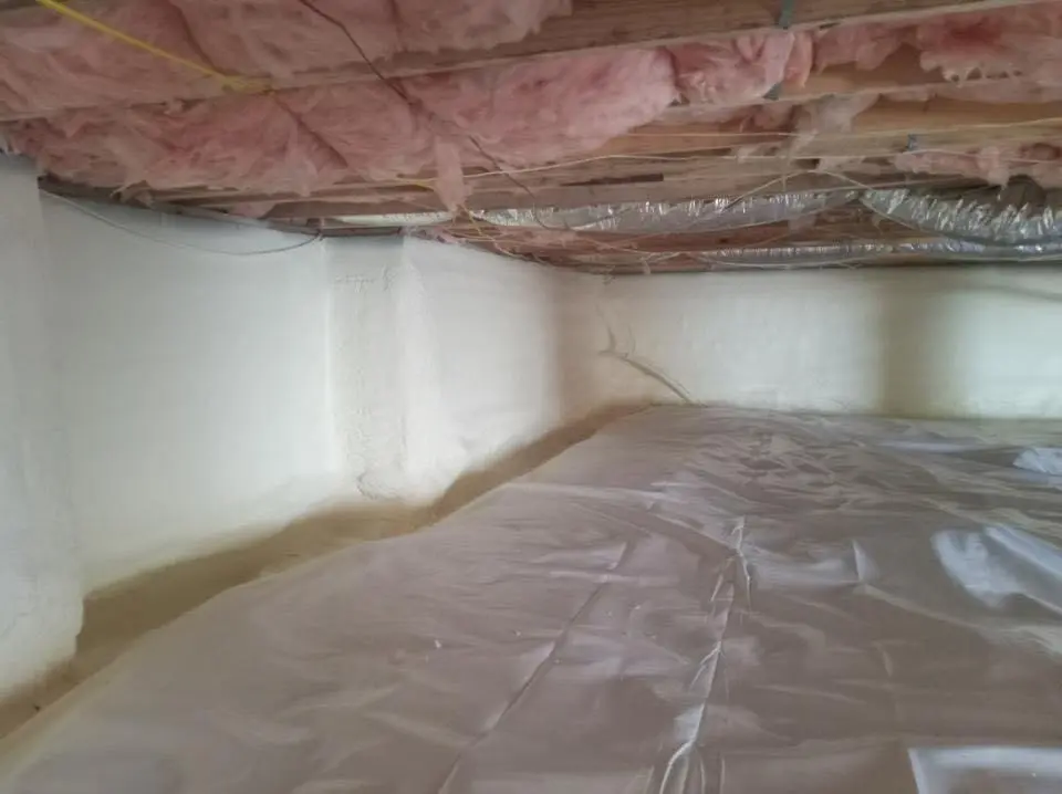 Crawl space encapsulation with closed-cell spray foam for Attic Insulation in Independent Hill